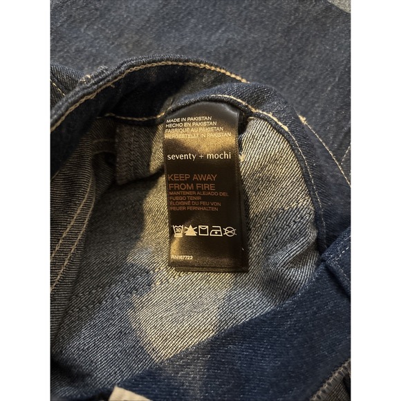 Anthropologie Seventy + Mochi Elodie Jean Patched 29 Boho Mid Rise Crop Wide Leg - Picture 9 of 12